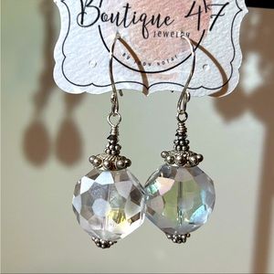 Sterling Silver Crystal Drop Earrings